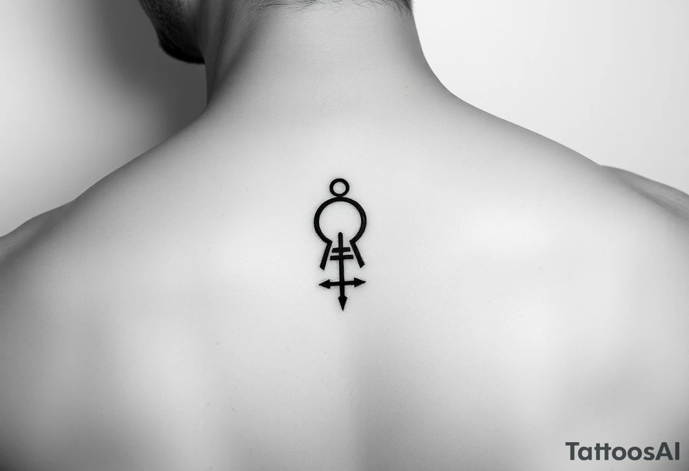 draw female symbol
simple and minimalist tattoo idea