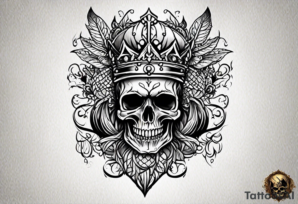 Suicide skull tattoo idea