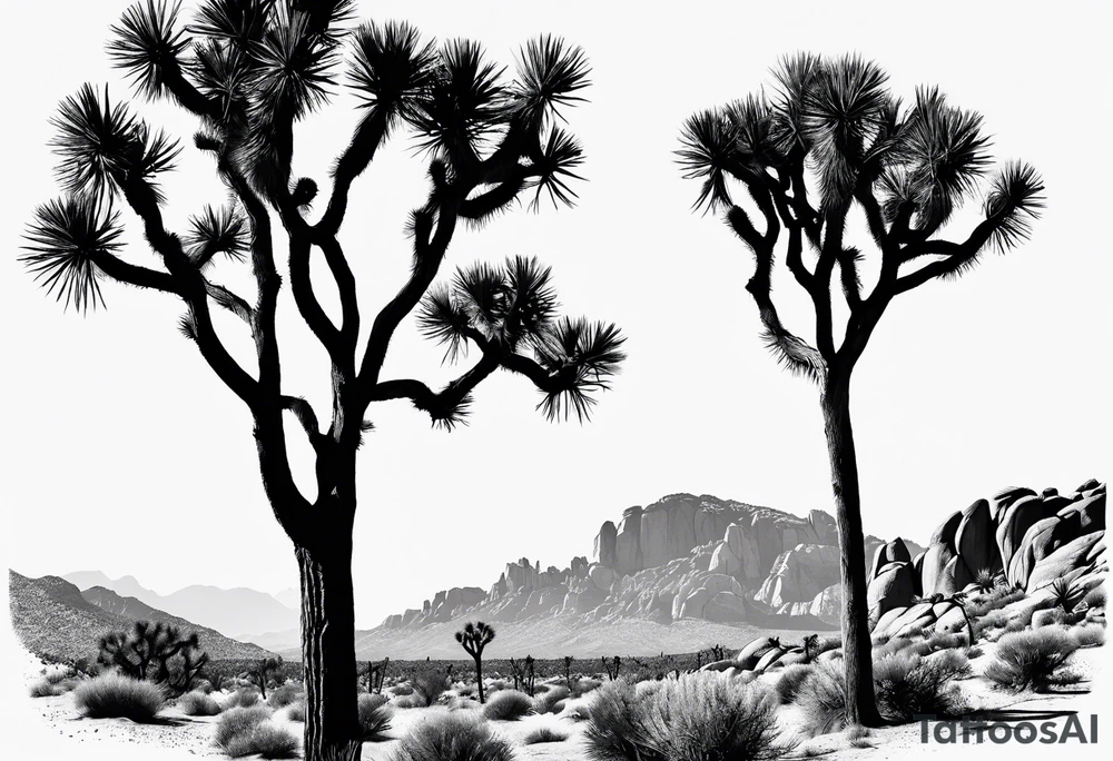 Tall Joshua tree tattoo idea