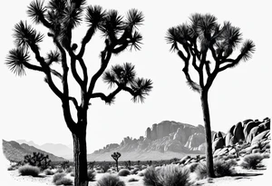Tall Joshua tree tattoo idea