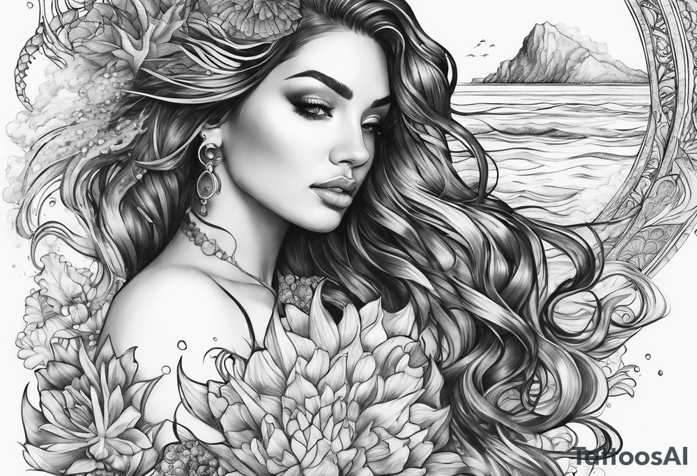 ocean tattoo idea