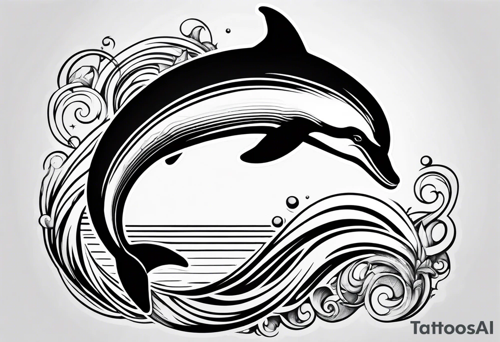 Aquarius dolphin tattoo idea