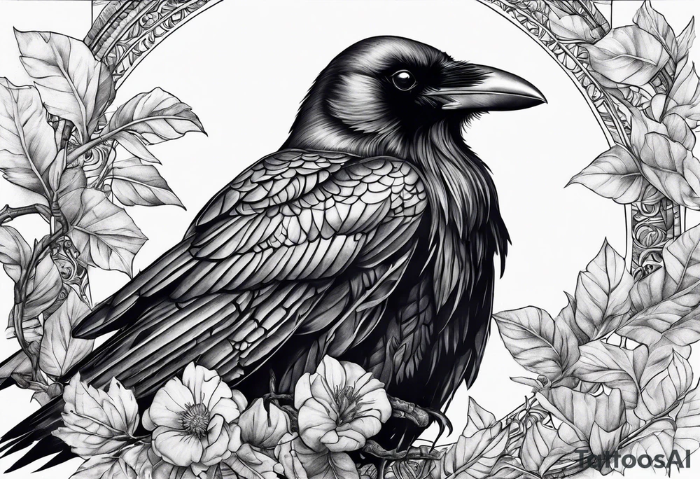 Raven tattoo idea