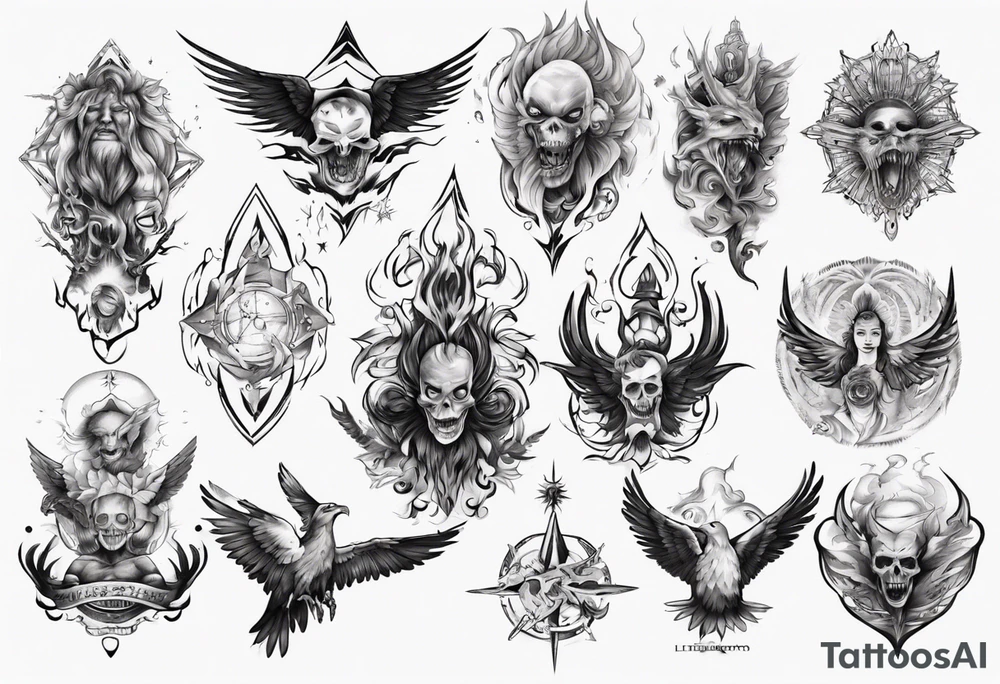 Light liberating people from fear tattoo idea