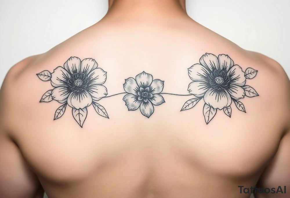 Minimalistic flowers tattoo idea