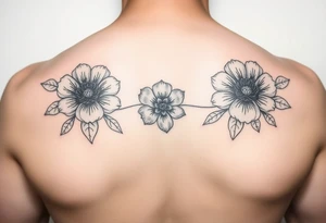 Minimalistic flowers tattoo idea