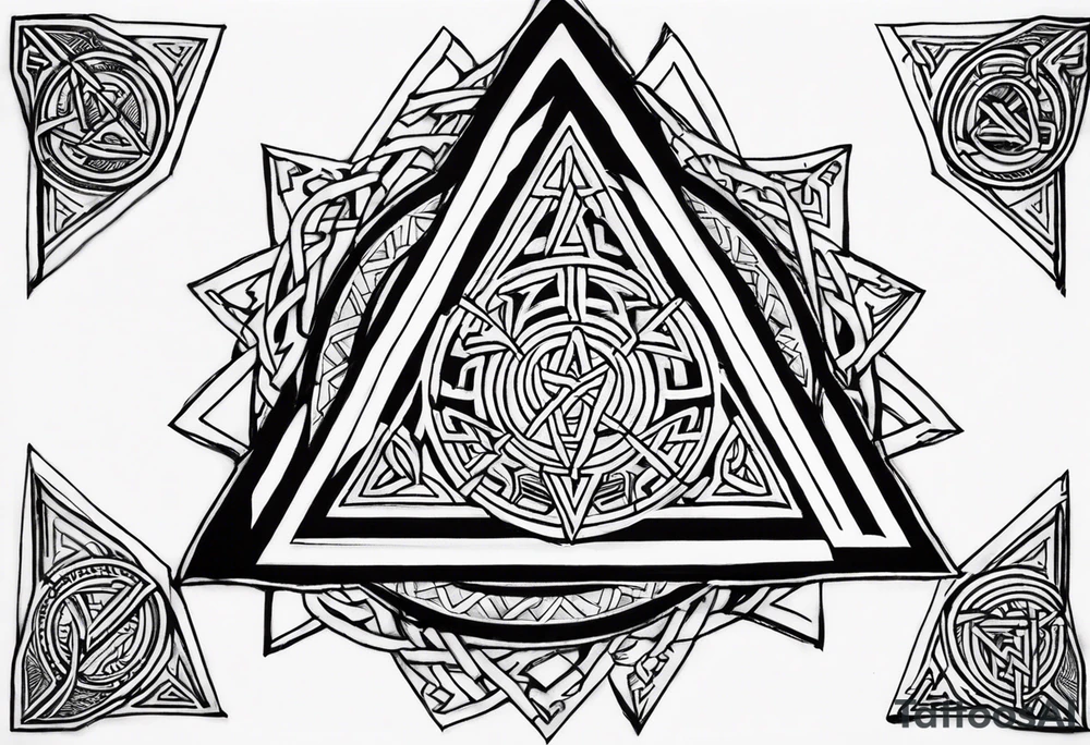 Forearm,triquetra,vegvisir,valknut tattoo idea