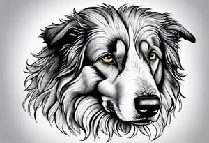 Sheepdog who only has one eye tattoo idea