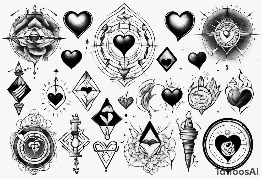 Balance heart and mind tattoo idea