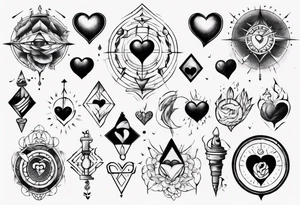 Balance heart and mind tattoo idea