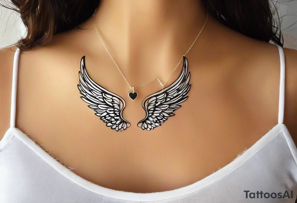 Imagine a pair of angel wings with a small halo above them. Below the wings, you could have the initials "K", "A", and "S" in a flowing script, as if they’re gently floating beneath the wings. The halo could symbolize the divine connection and the wings represent protection, while the initials highlight your tribute to your loved ones. tattoo idea