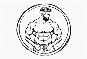 men strength tattoo idea