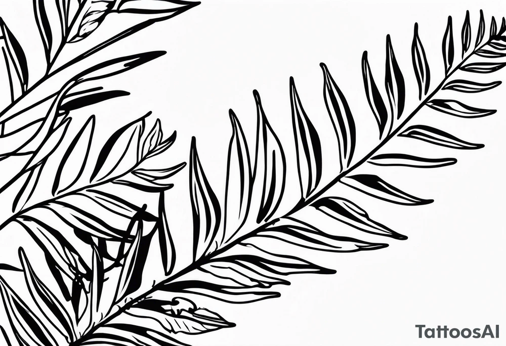 Fern, kowhai tattoo idea