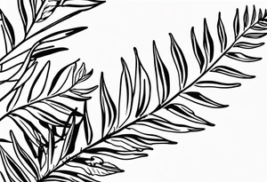 Fern, kowhai tattoo idea