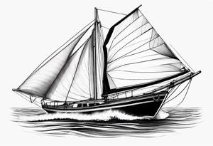 bow of a sailboat. tattoo idea