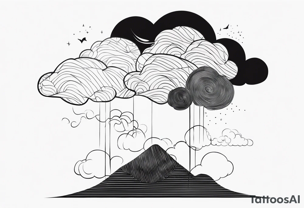 cloud, wind, tattoo idea