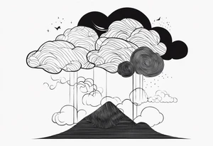 cloud, wind, tattoo idea