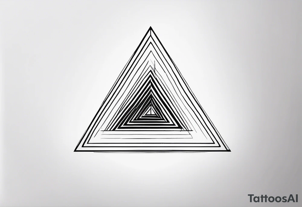 Fractal triangles centered, left and right of the tattoo need to be mirror tattoo idea