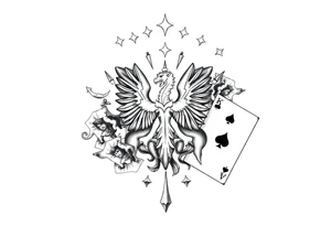 Poland symbol and poker cards Add casino money to it. tattoo idea