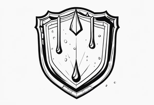 Tears bouncing off shield tattoo idea