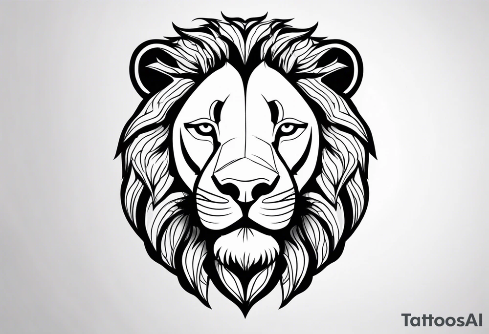 A lion tattoo idea