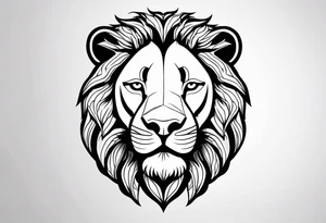 A lion tattoo idea