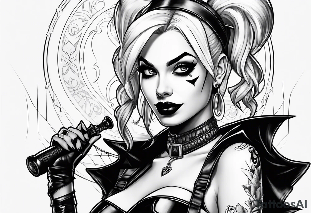 Harley quinn tattoo idea