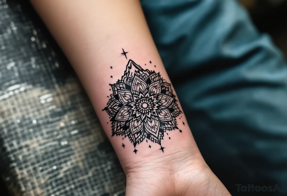 mt everest mandala tattoo idea