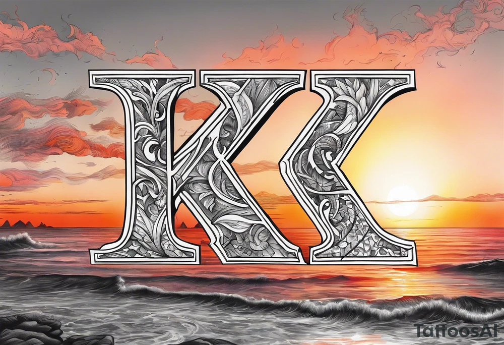 XXII XI MMXX letters in sunset tattoo idea