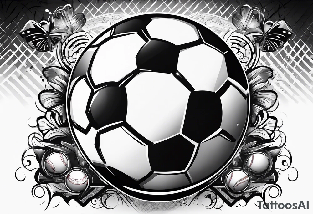 Soccer, Football, Darts, Table Tennis tattoo idea