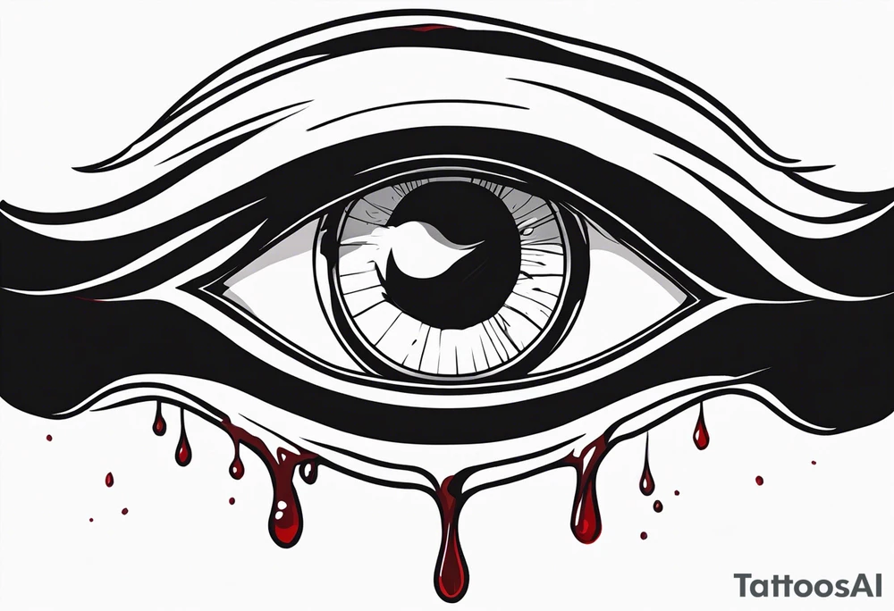 Alucard's bleeding tearly eye tattoo in Hellsing tattoo idea