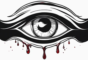 Alucard's bleeding tearly eye tattoo in Hellsing tattoo idea