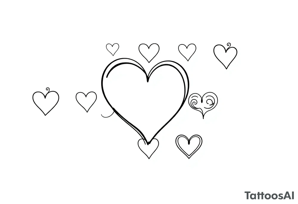 12 unique hearts tattoo idea