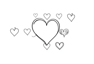 12 unique hearts tattoo idea