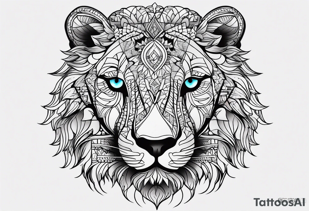 Мощный и величественный лев на руке tattoo idea