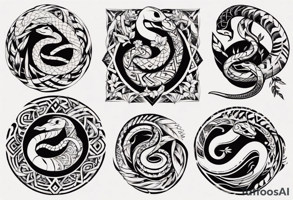 polynesian snake tattoo idea