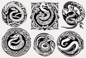 polynesian snake tattoo idea