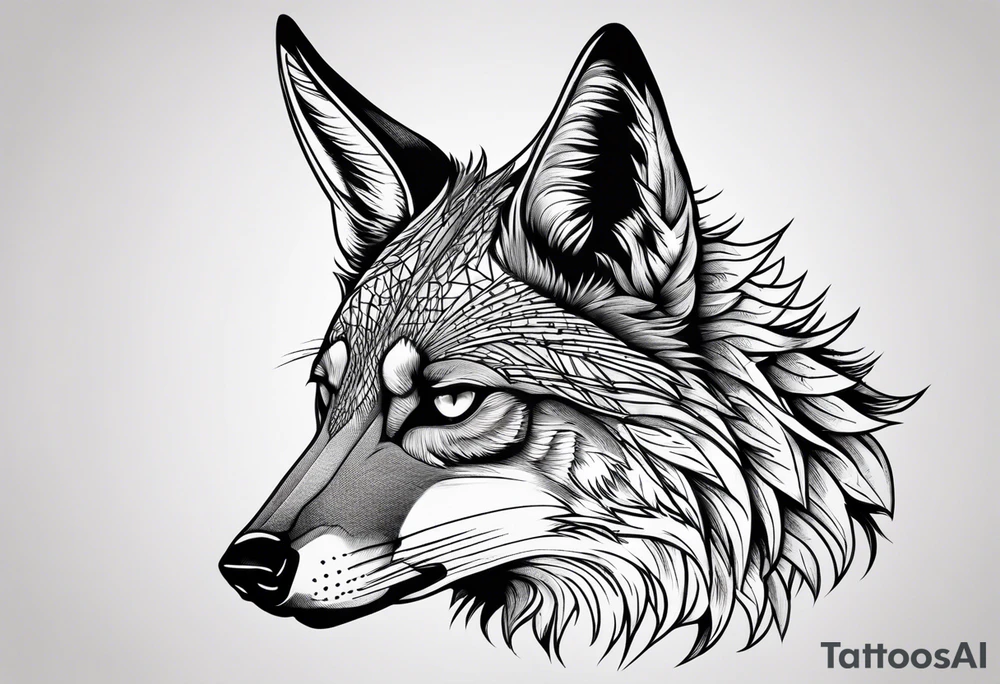 Jackal head tattoo idea