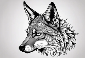 Jackal head tattoo idea