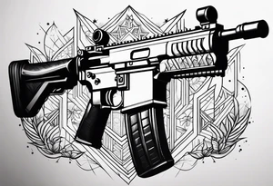 Make a airsoft tatto for leg tattoo idea