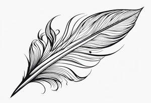Feather with intricate details tattoo idea