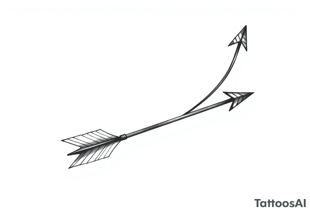 one   that look down arrow tattoo idea