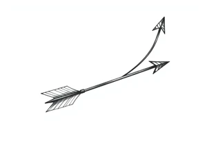 one   that look down arrow tattoo idea
