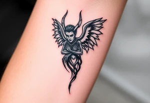 Lucifer as an angel beautiful tattoo idea