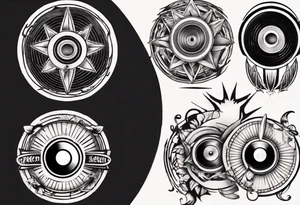 round speaker tattoo idea