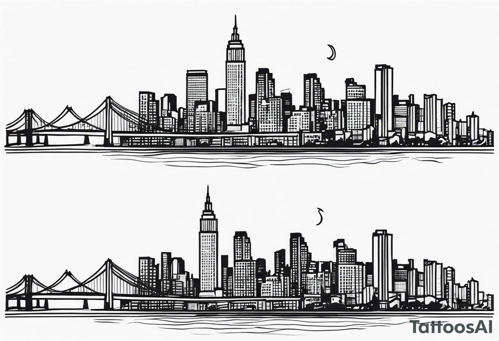 Brooklyn skyline tattoo idea