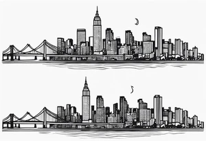 Brooklyn skyline tattoo idea