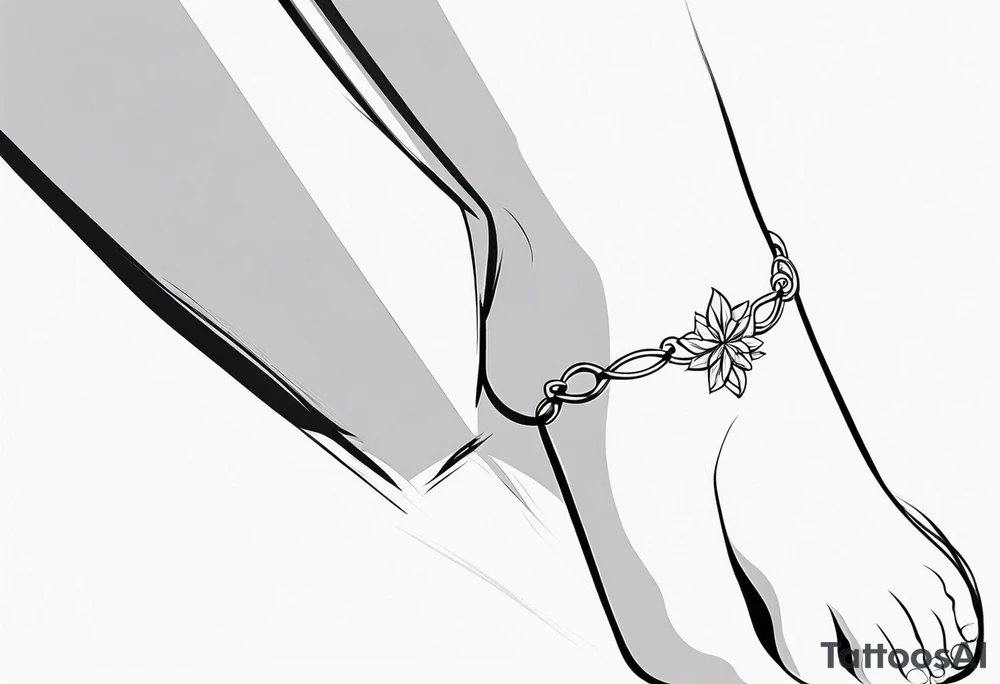 feminine ankle bracelet taytoo tattoo idea