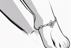 feminine ankle bracelet taytoo tattoo idea