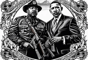 Buffalo soldiers, Barack Obama, Martin Luther King Jr., sleeve tattoo idea